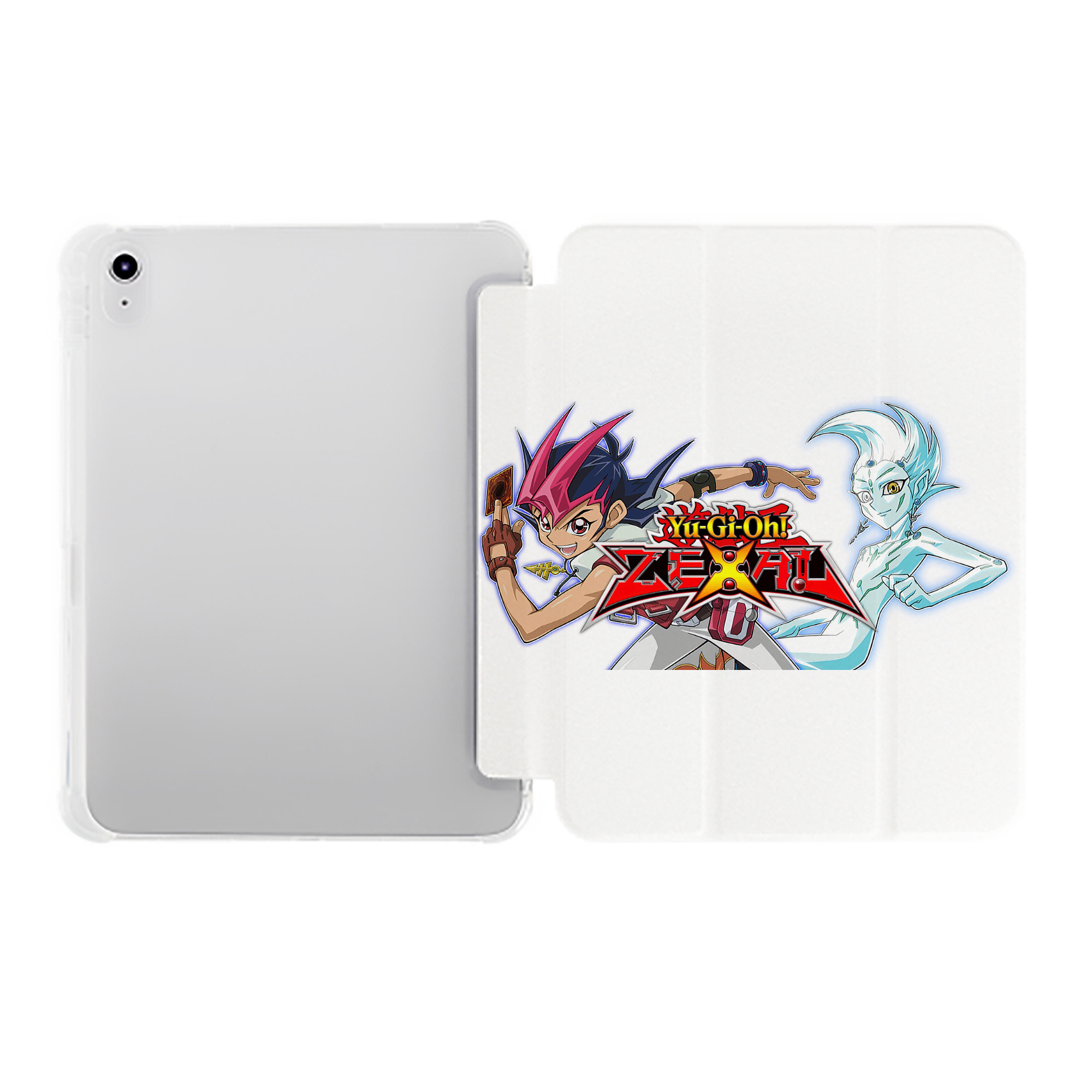 （画像用） 遊☆戯☆王 Yu-Gi-Oh! IPad ケース ペン収納付き 三つ折りスタンド PUレザー×シリコン 対応機種9.5/10.5/10.9インチ